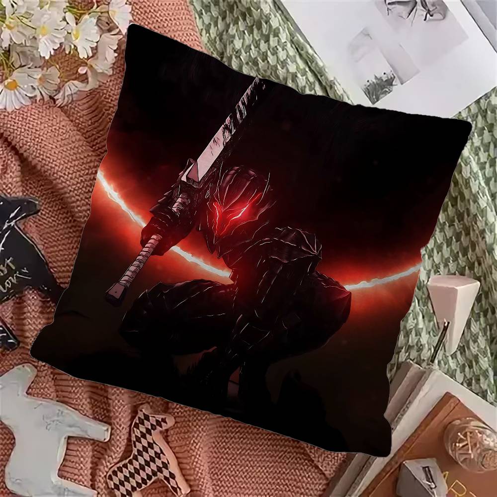 Berserk Guts Hot Anime Personalized picture text home decorative pillows Household Gifts xcm
