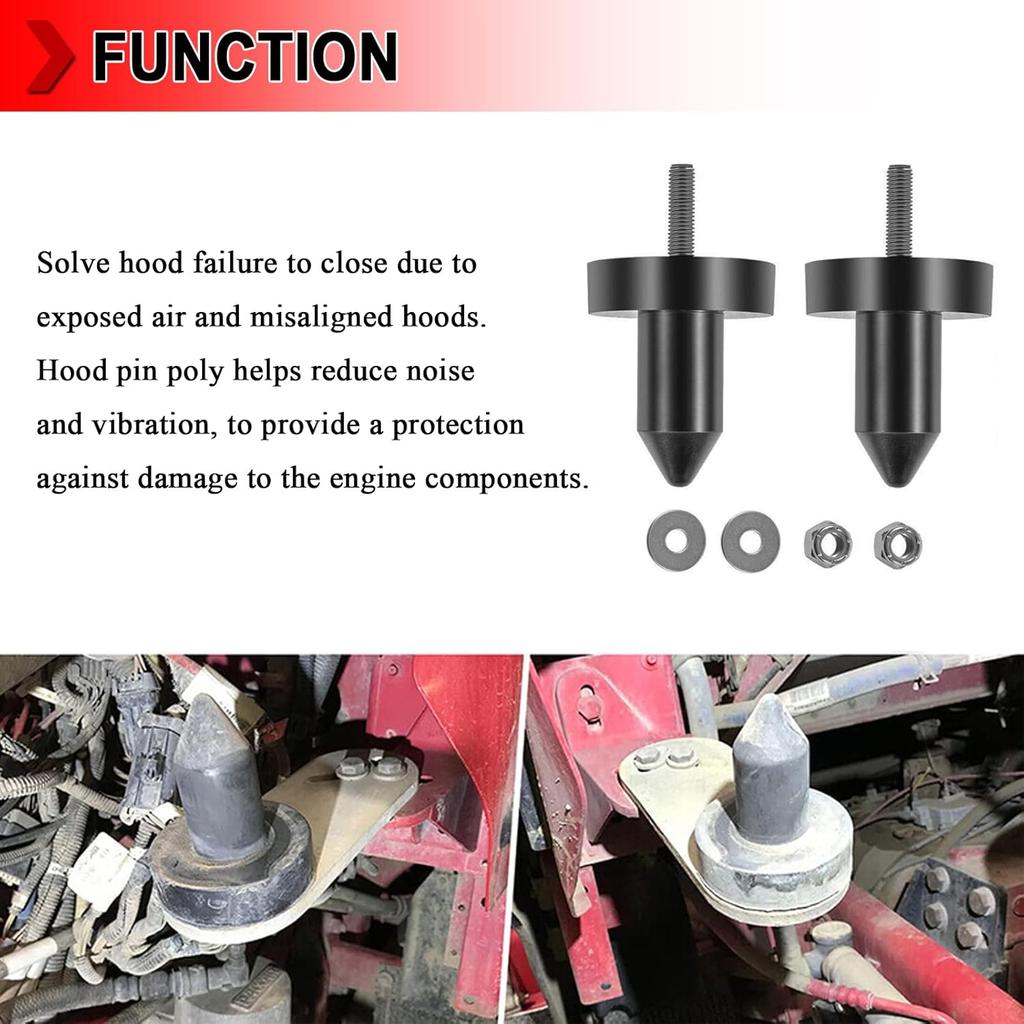 924-5410 Goupilles de capot Kit Poly de douilles pour goupilles de capot Convient pour Kenworth T2000, T400, T440, T450, T470, T600, T660, T800, W900