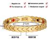 Mens Titanium Steel Bracelet Geometric Design Gold Tone Fashion Statement Jewelry Casual Wear