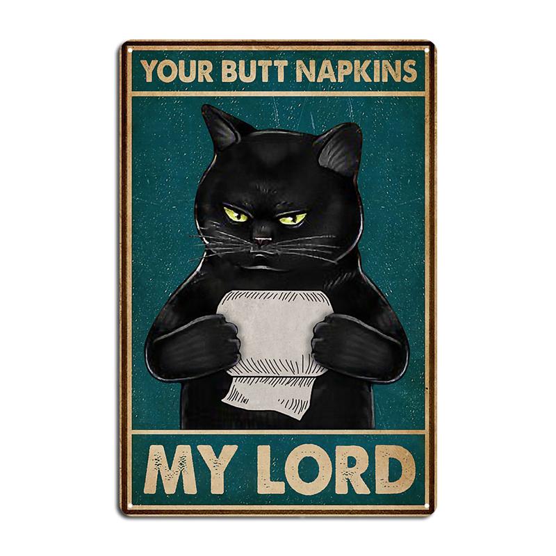 Ratel Your Butt Napkins My Lord Raccoon Retro Metal Signs Club Home Classic Cave Pub Wall Decor Tin Sign Posters Dinasaur