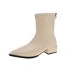 Fashion Spring Autumn Fashion Pointed Toe Women Short Boots Pointed Toe Thick Heels Shoes Botas Zapatos De Mujer