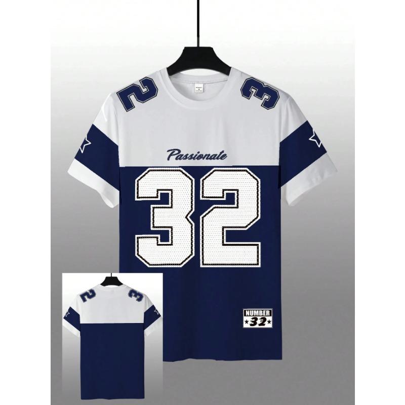 Camiseta Casual de Verano para Hombre con Estampado Digital, Cuello Redondo y Manga Corta, Tejido Cómodo, Transpirable y de Secado Rápido