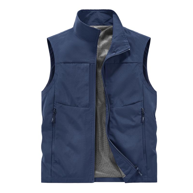 Men's Outdoor Sports Leisure Fishing Windproof Breathable Leather Vest Spring and Autumn Outdoor Sleeveless Camouflage Vest