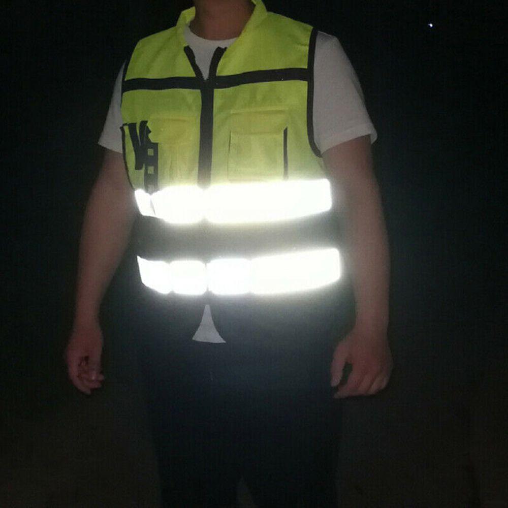 Security with Pocket Construction Traffic Zipper Safety Jacket Reflective Working Clothes Waistcoat