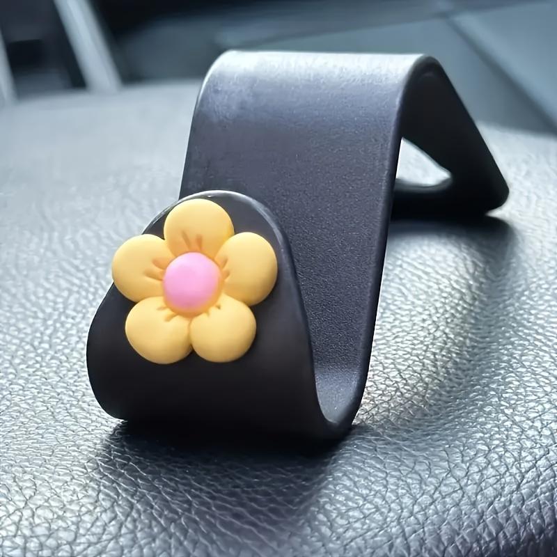 1Pcs Cute Flower Pattern ABS Seat Headrest Hangers for Vehicle Interior Organization