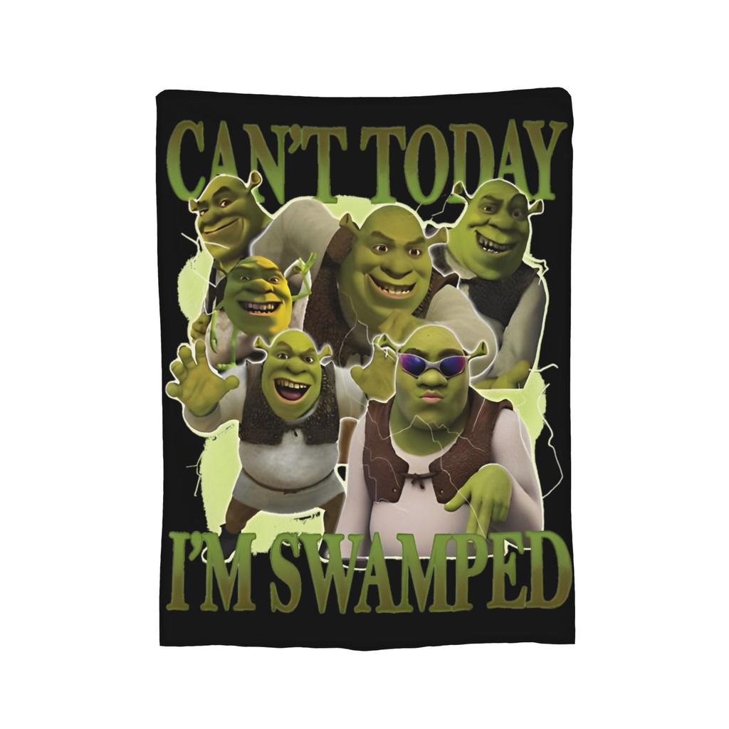 Funny  S-Shreks Pattern Blanket Cover  Plush Throw Blanket Summer Air Conditioning Decoration Ultra-Soft Warm Bedsprea,