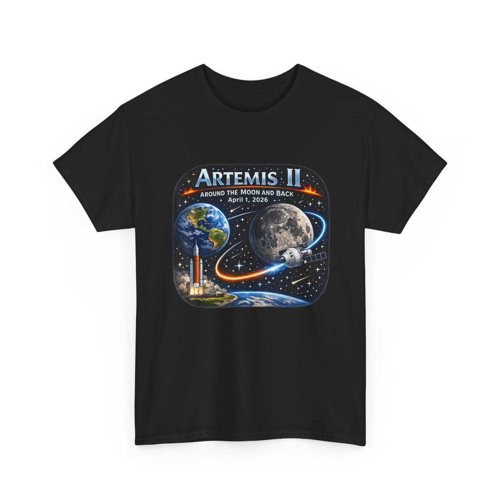 Artemis 2 Journey Around the Moon and Back 2026 T-Shirt XXXXL