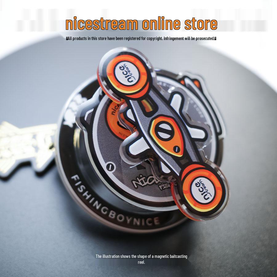 Fishing Boy Rotating Magnetic Phone Holder Lure Reel Style