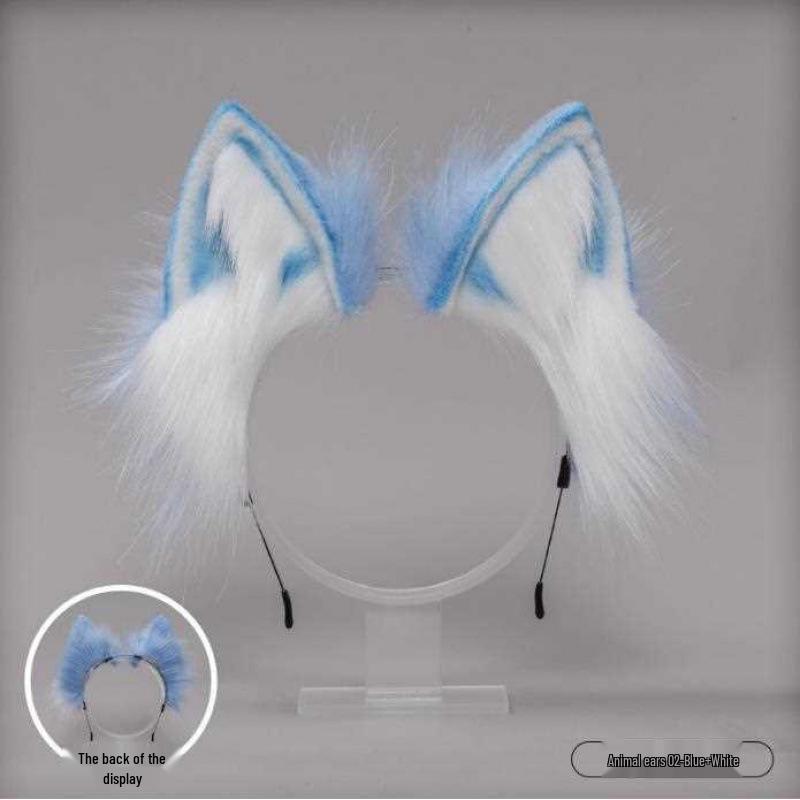 Japanisches Fuchsplüsch-Katzenohren-Stirnband - Girly-Herz-Simulationsstil