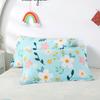 3Pcs Botanical Floral Pattern Bed Sheet Set 100% Cotton Skin-friendly Breathable Bedsheet Sets Home Flat Sheet with Pillowcases