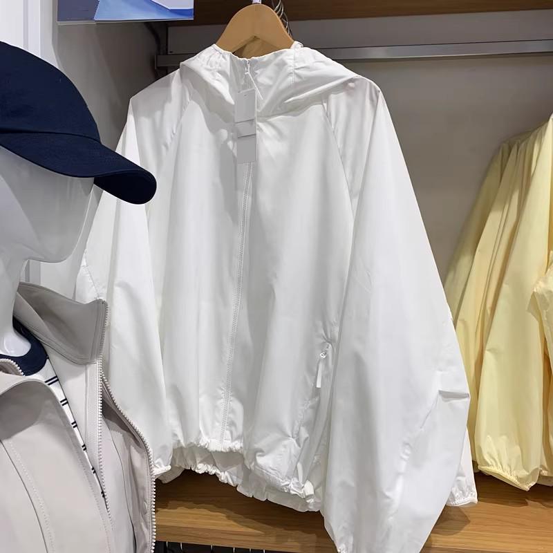 2025 Women's Japanese-Style Lightweight White Hooded Sun-Protective Jacket
