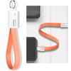 Micro USB/Type-C Keychain Sync Charging Cable Lanyard Data for Android iPhone