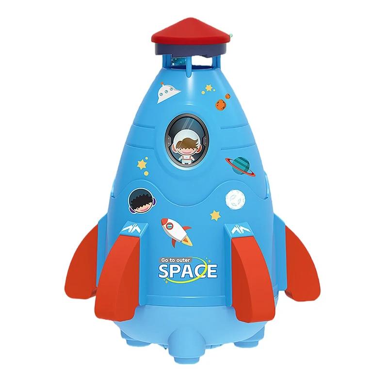 

Разбрызгиватель с водяной ракетой для детской игрушки, вращающаяся на 360 ° ракета, спринклер для запуска воды, игрушечная водяная ракета, спринклерная ракета для открытого двора синий