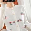 Round-neck Knitted Cardigan for Women In Spring and Autumn New Style of Outerwear Sweater Korean Loose Cotton Thread Jacket Top