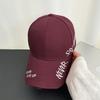 Side letter embroidery washed cap summer versatile big head circumference visor street tide baseball cap men