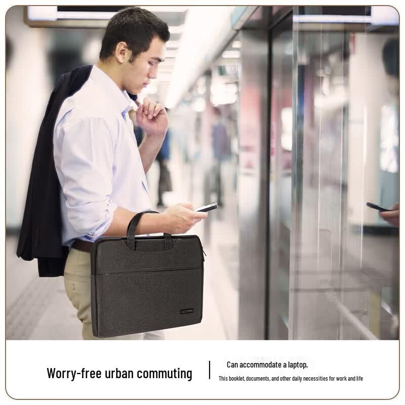 Deli Oxford Fabric Business Briefcase