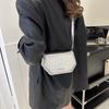Popular Niche Creative Fashion Styling Crocodile Pattern Glossy Shoulder Messenger Bag Women's 2025 Autumn New Small Square Bag