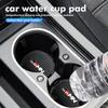 For 2Pcs Car Carbon Fiber Coaster Anti-Slip Water Cup Drink Mat Gazoo Racing TRD Corolla Yaris Chr Auris Rav4 Prado
