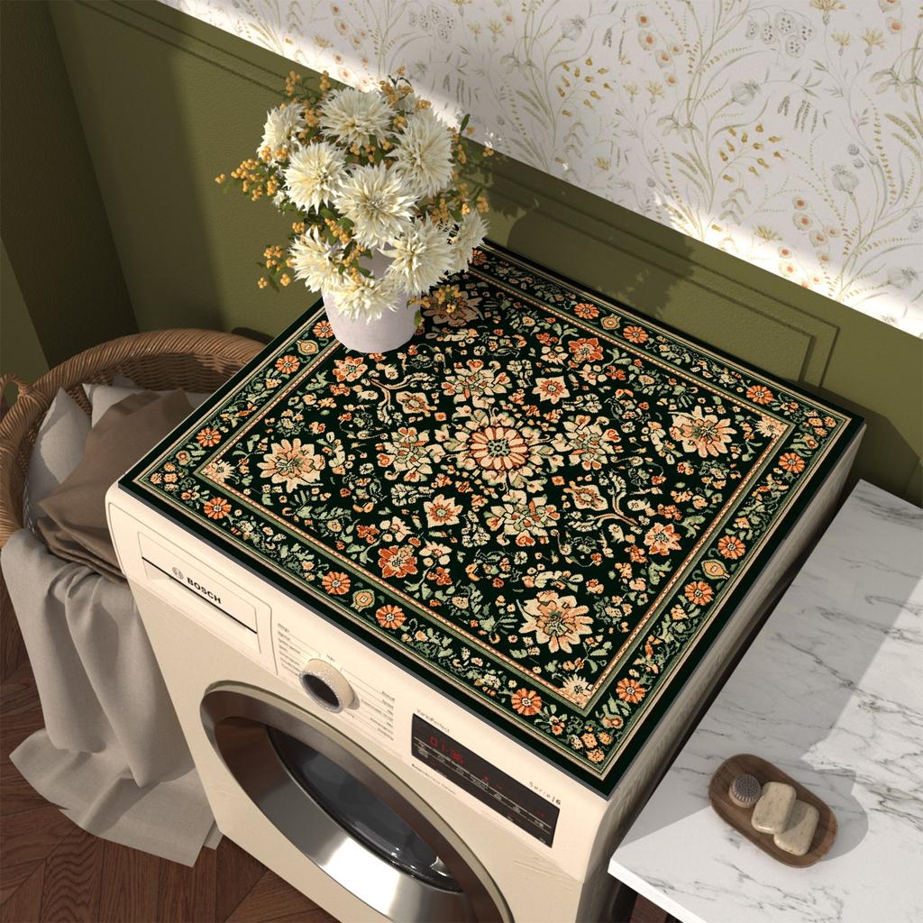 Washing Machine Cover Mat Washer Dryer Cover Refrigerators Dust Mat Pad Splash Proof Dry Anti Slip Pads Insulated Mats