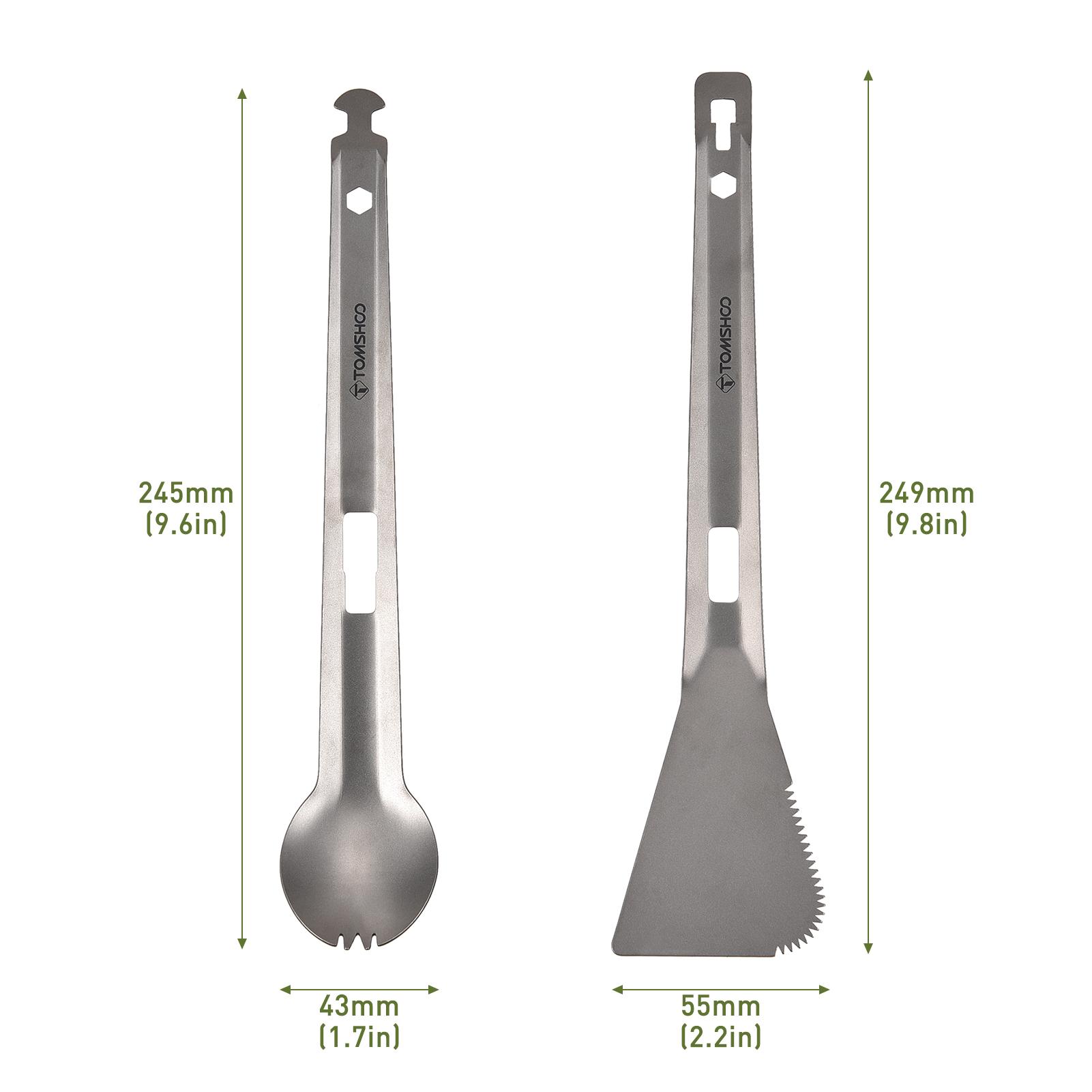 TOMSHOO   Serving Tongs Multi-Purpose BBQ Tongs with   and Serrated Spatula for Camping Hiking Picnic Cooking