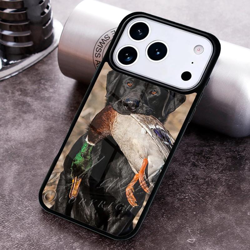 Hunting Dog and Fishing Man Cute Phone Case for iPhone 17 16 15 Pro Max Air 14 13 12 11 Plus Shockproof Cover