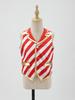 Children's Xmas Costume Vest Candy Cane Striped Sleeveless for Christmas Theme Party