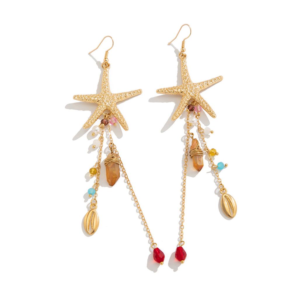 Ocean Style Design Drop Earrings Glossy Texture Smooth Surface Drop Earrings for Birthday Stage Party Show Balls