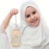 3Pcs Ramadan Wooden Ornaments Eid Mubarak Hanging Hollow Pendant Ramadan Party Wall Decorations Moon Star Lantern Shape Ornament for Muslim Islam