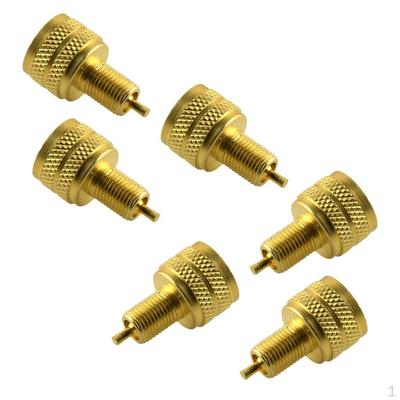 6PCS External Gold Tire Bore Valve Stem Adapter Reducer 22mm Length