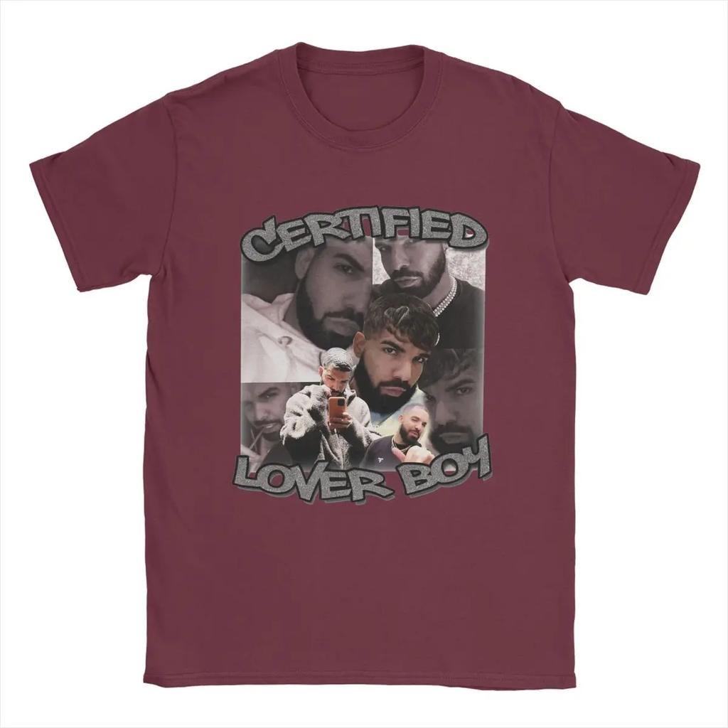 BBL Drakes T Shirts for Men Pure Cotton Vintage T-Shirts O Neck Tee Shirt Short Sleeve Clothes Gift