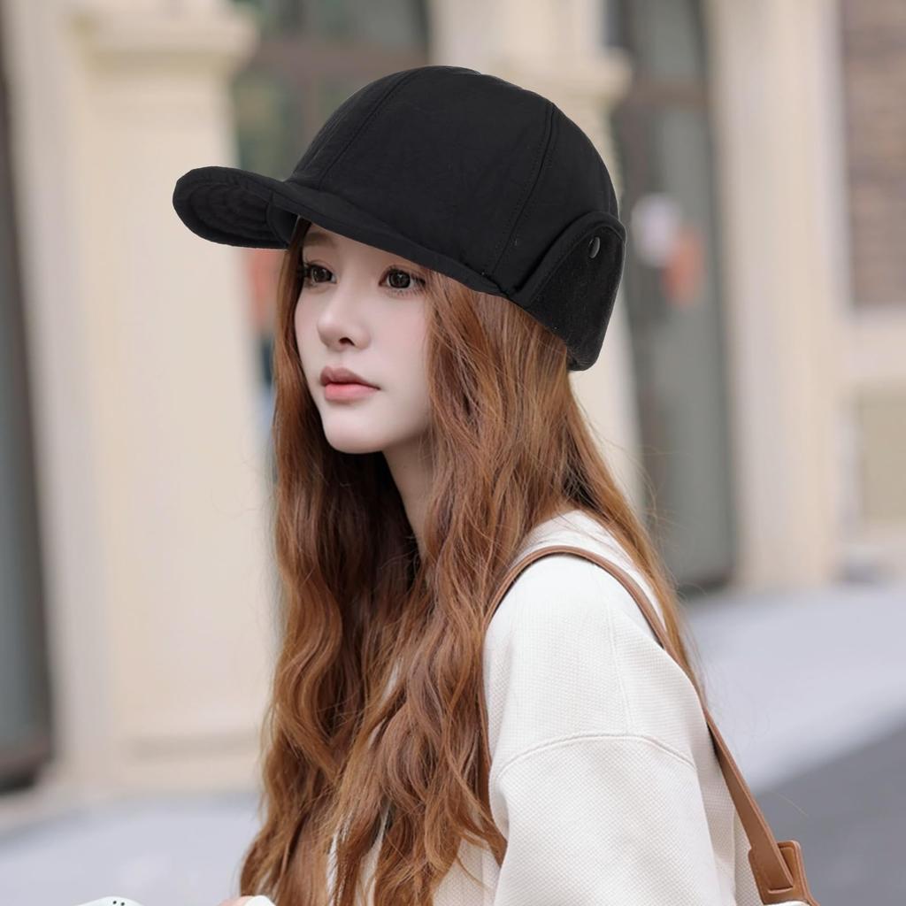 Geyanuo Earmuff Cold Weather Work Cap for Outdoor Golf Cap, Autumn/Winter Hat, Windproof, Warm, Fleece-Lined, Water-Repellent, Activities, Hiking,