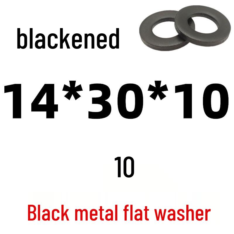 Thickened Black Iron Flat Washer for Screws, Non-standard Round Design