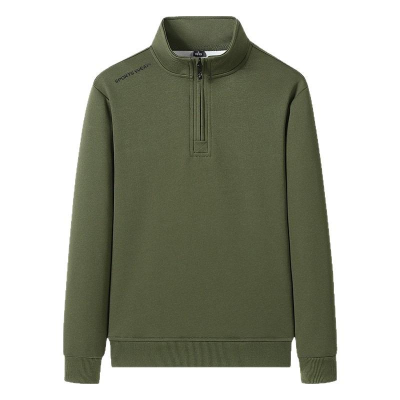 Men S Cotton Stand Collar Zip Up Sweatshirt Set Casual Plus Size Spring