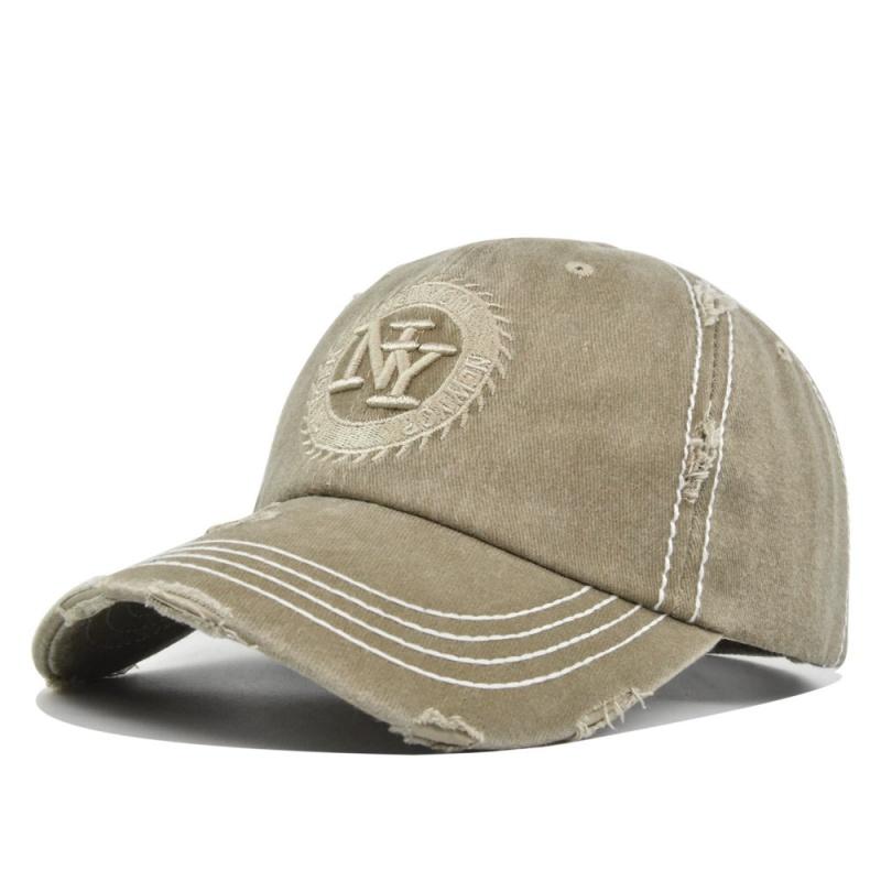 Distress Embroidered NY Letters Baseball Hats Sunshade New Unisex Versatile Retro Broken Style Peaked Caps Fashion Personal Ins