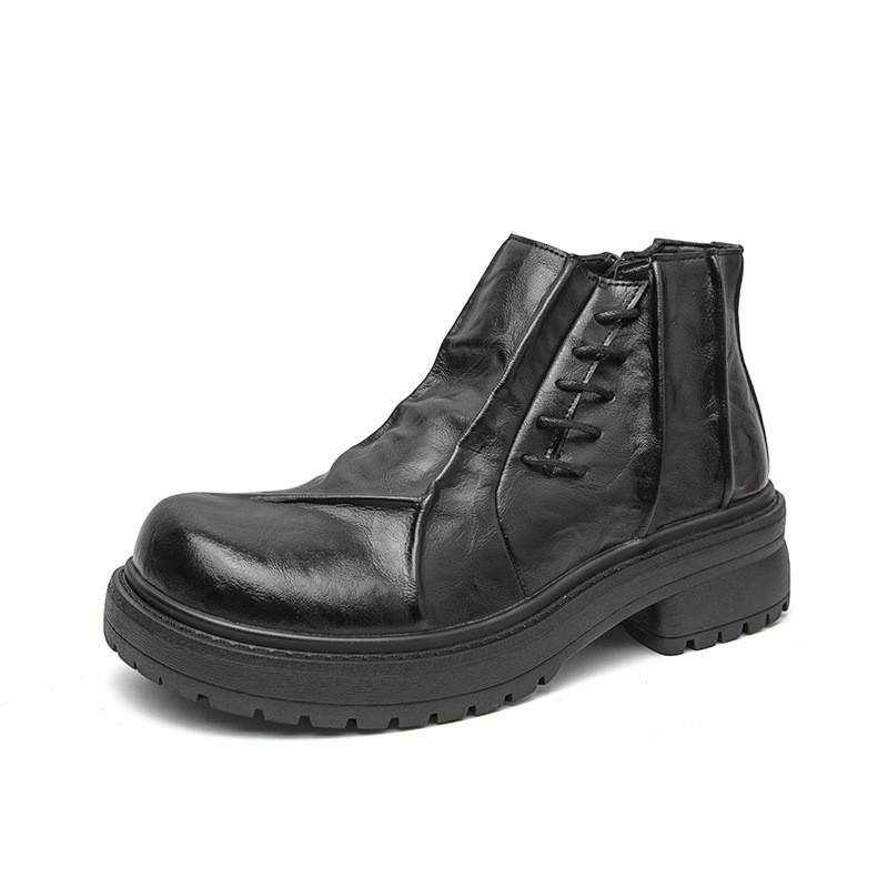 Stivaletti Chelsea da Uomo con Zip Laterale e Suola Chunky Scarpe Eleganti Casual Taglia 38-46
