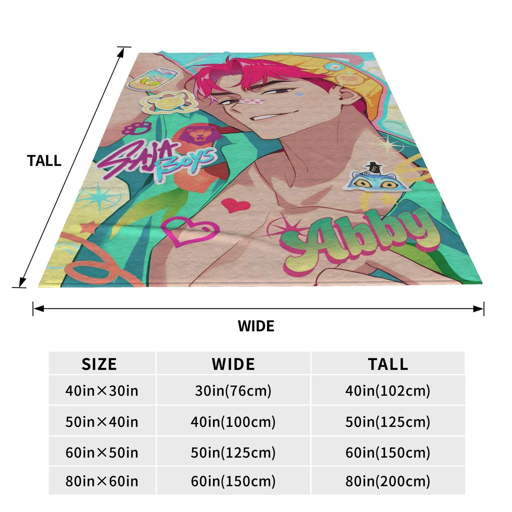 Saja Boys Abby Plush Blankets Girl Kpop Demon Hunter Flannel Throw Blanket For Home Decor Super Warm Design Quality Bedspread