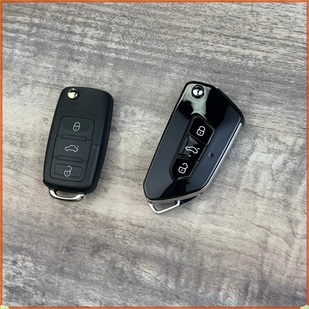 EBL2 Modified Exterior Car Key Shell Case Fob for Volkswagen Jetta Golf Polo Passat Beetle for Skoda Seat B5 Mk6 Caddy Tiguan Octavia