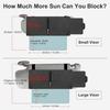 Polarized Sun Visor Extender For Car With Zipper Slider Upgraded Uv400 Car Sun Visor Extension Pc Lens Side Sunshade Auto Accessories