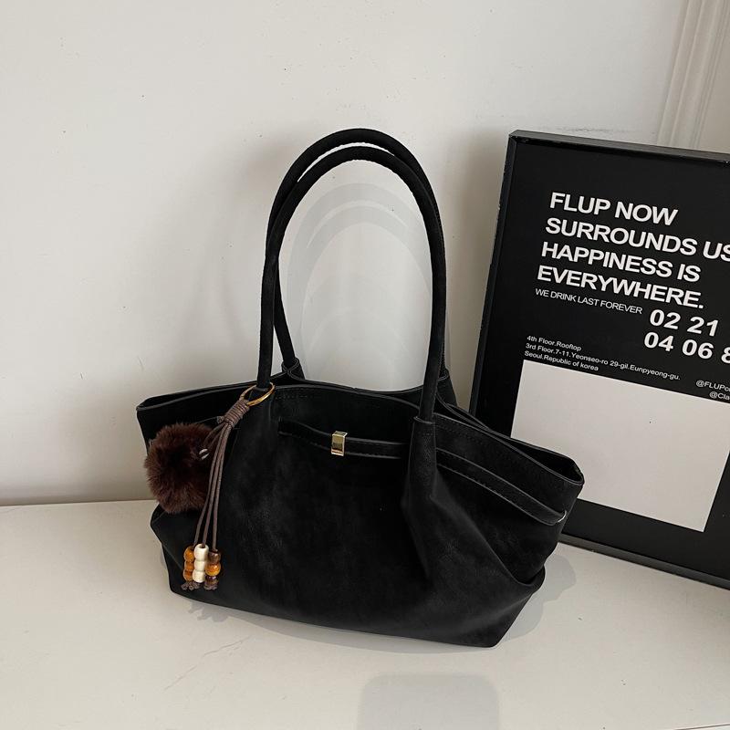 Retro Wildleder Handtasche Tasche Damen Herbst und Winter neu Koreanische Version Nische Pendeln Großraum Schultertasche