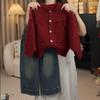 Girls' Knitted Cardigan Set with Jeans - Autumn/Spring Collection