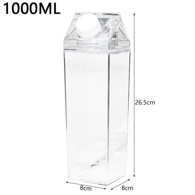 500/1000 ml Wasserflasche, Trinkkrug für den Außenbereich, große Kapazität, Saft, Teetasse, transparente Milchflasche, tragbare Plastikflasche