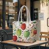 Teacher Apple Print Tote Bag Cute Casual Daily Handbag
