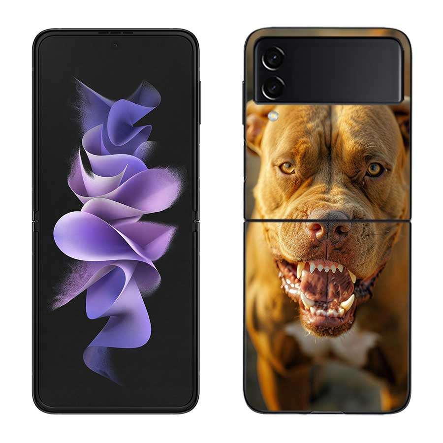 

Pit Bull Lovely Pet Dog Pitbull Phone Case For Samsung Z Flip 7 6 5G Galaxy Z Flip 5 4 3 Black Hard Cell Cover Luxury PC Shell Samsung Z Flip 6 5G