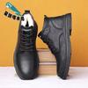 Cotton Shoes Warm Wool Leather Shoes Men's Winter Velvet Thickened Non-slip Casual Men's Shoes Snow Boots