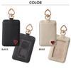 Porte-cartes Leathertone pour femme en cuir véritable avec breloque cœur, peut contenir 2 cartes IC, et présente un joli design en pierre naturelle. Une pièce d'identité élégante et chic