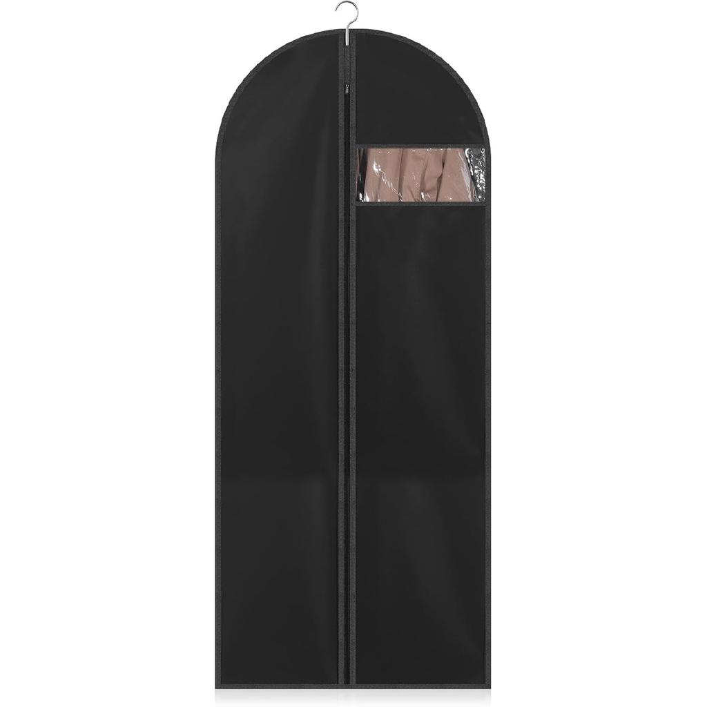 Hanging Garment Bag, 55'' Suit Cover with Clear Window, Garment Bags for Hanging Clothes, Dress Bags for Gowns, Dress Storage Bags for Closet