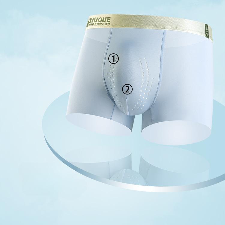 Ice Silk Herren Unterwäsche Atmungsaktive Sexy Boxershorts 5A Antibakterielle Herrenhöschen Nahtlose männliche Boxer Unterhose