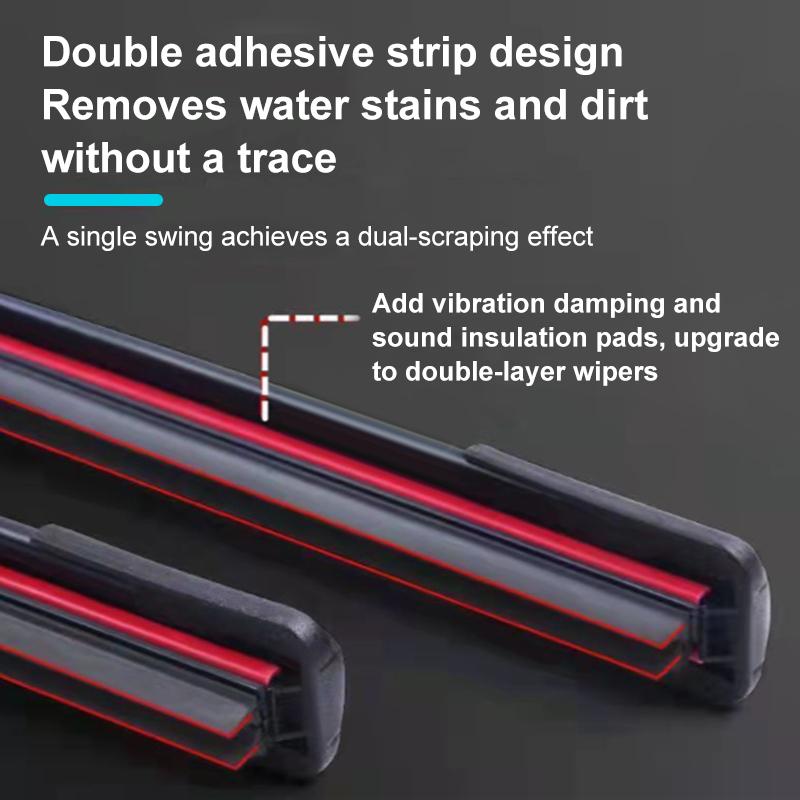 LHD Front Wipers For VW Volkswagen ID.6 Accessories 2024 -2025 Double-layer Rubber Wipers Windscreen Blades Car Accessories