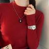 Bottoming Shirt for Women Autumn and Winter Knitted Sweater Stylish Slim Half Turtleneck Top