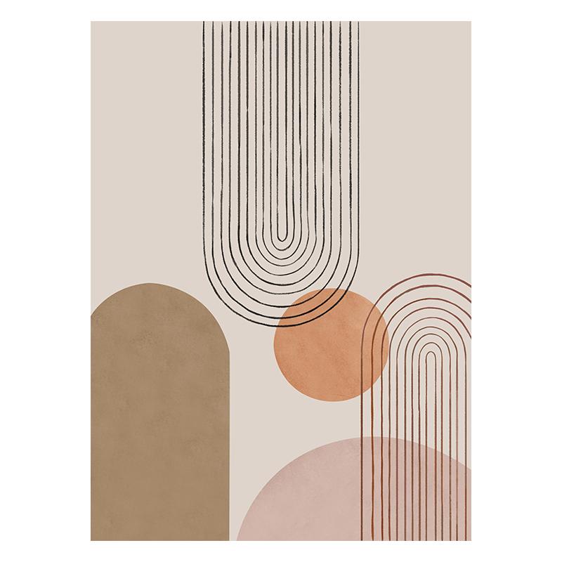 

Картина на холсте с скандинавскими линиями, абстрактная геометрическая настенная живопись, постер в стиле бохо, декоративная картина, современная гостиная, домашний декор, без рамы 50x70cm